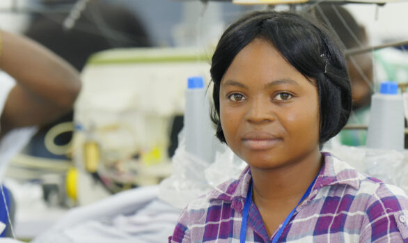 Haiti factory worker