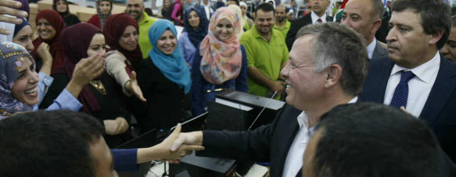 HM King Abdullah pays historical visit to Jordan’s garment factory