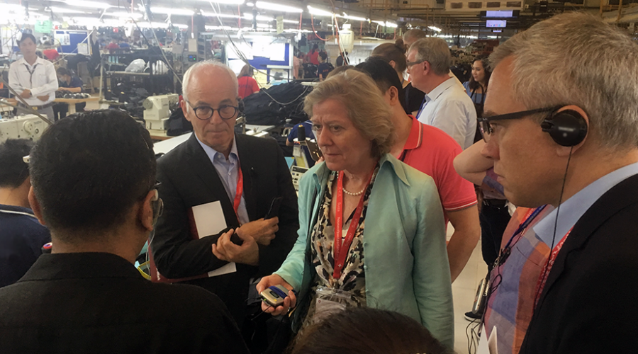 High-level Swiss delegation visits garment factory in Dong Nai